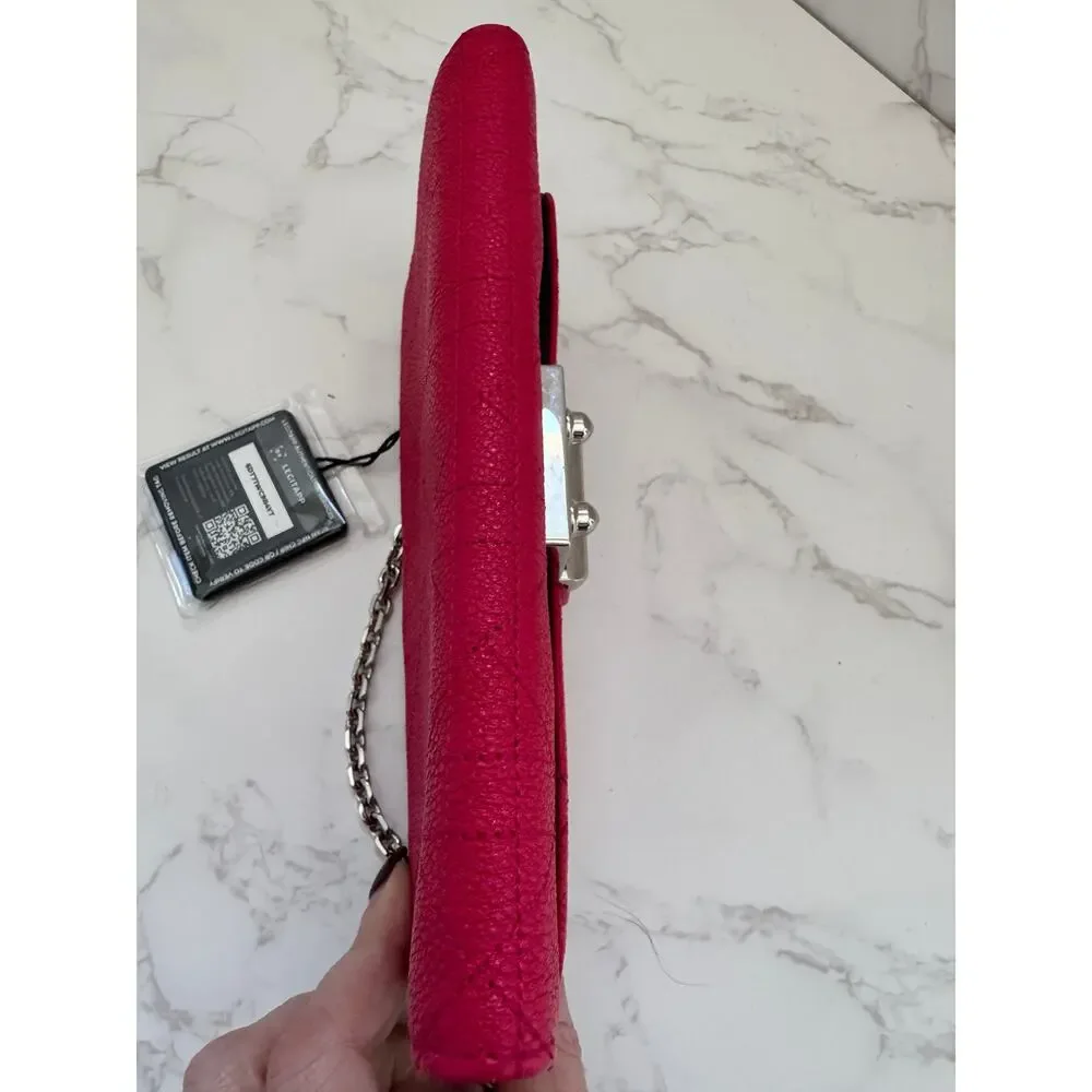 Christian Dior Cannage Promenade Wallet on Chain. Full Inclusion. Pink.